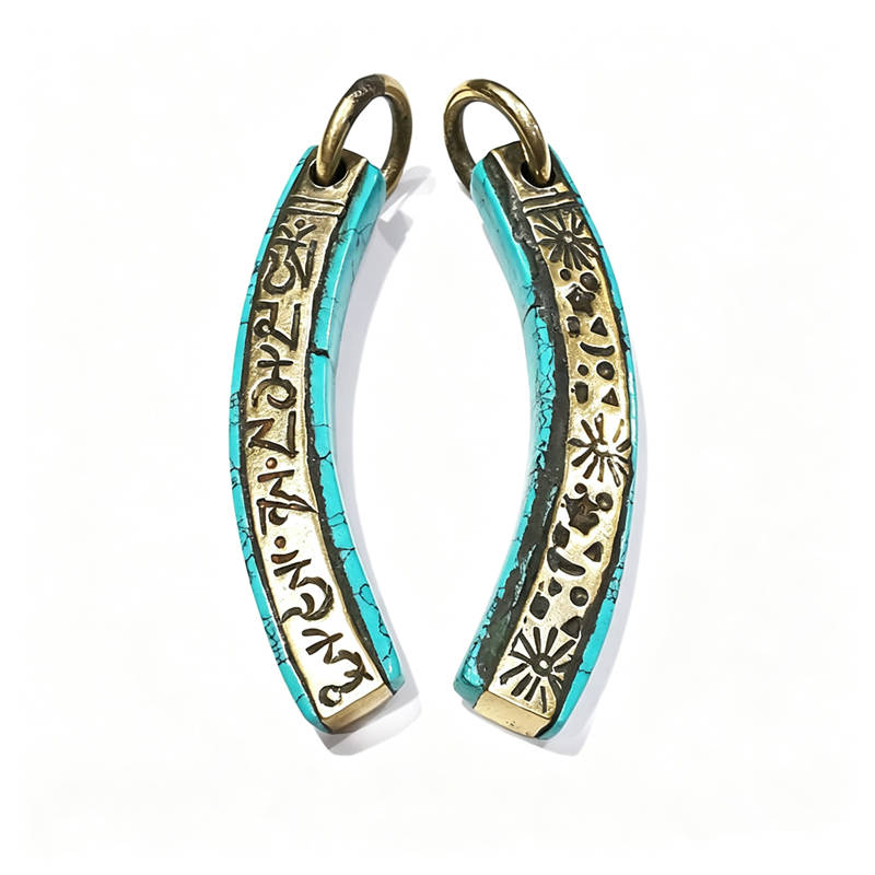 Ethnic Fashion Com - Подвески-амулеты TBP125 с тибетскими шестью словами