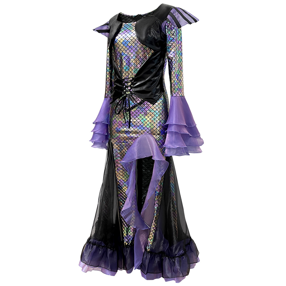 Ethnic Wear - Длинное платье-русалка темного цвета, женский костюм